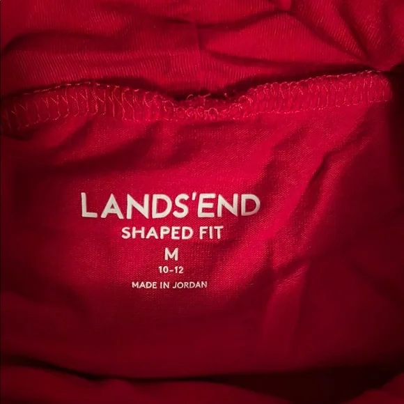 Lands' End Vibrant Red Long Sleeve Turtleneck - Picture 2 of 4